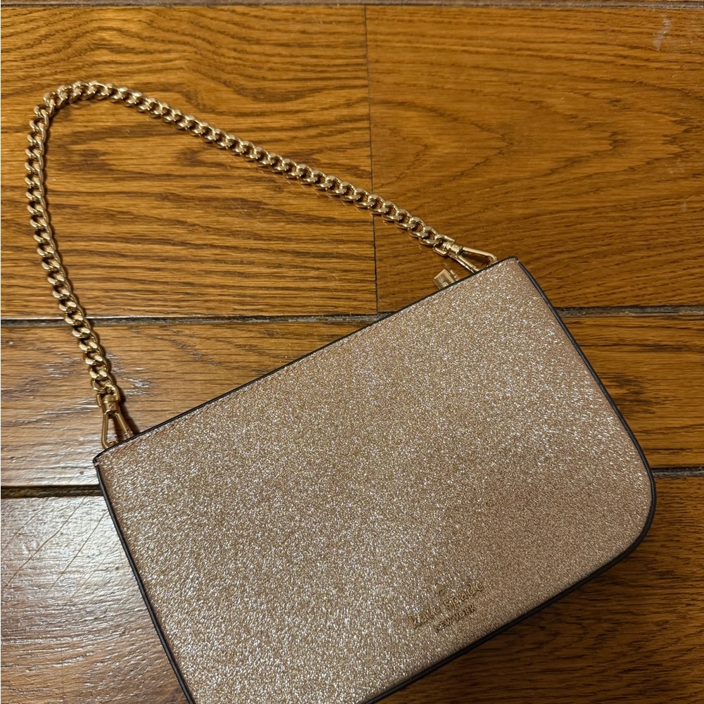 Kate Spade Gold Glitter Shoulder Bag